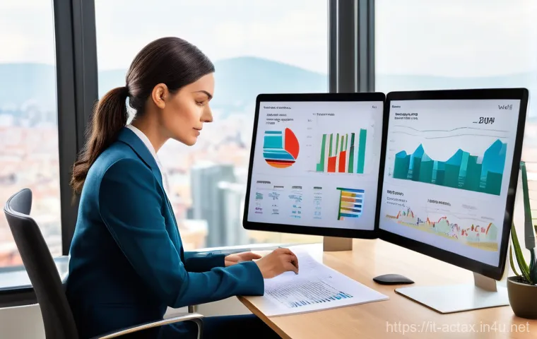 전산세무회계 초보자 추천 스터디 방법 - **Prompt: "A sleek, modern Italian accounting office bathed in soft natural light, featuring a profe...