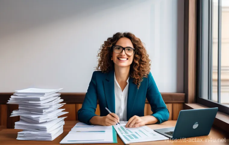 전산세무회계 실무에서 자주 쓰이는 프로그램 - **Prompt: The Cloud Accounting Revolution: From Paper Piles to Digital Freedom**
A vibrant, dyna...