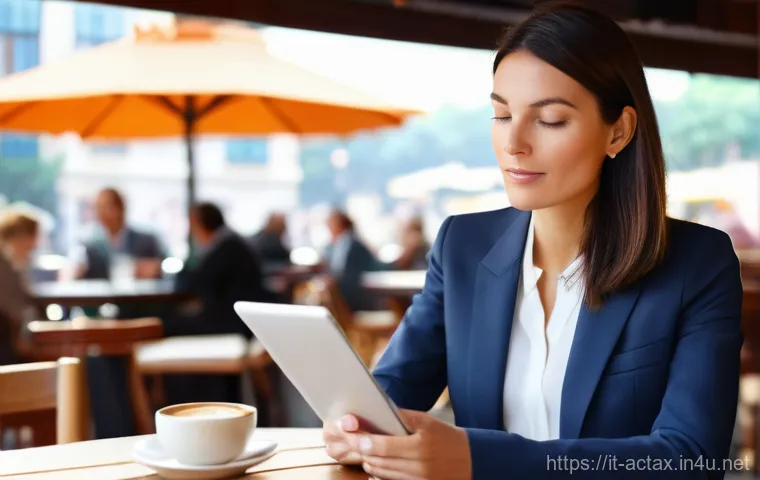 전산세무회계와 사내 회계 시스템 - **Prompt:** A professional Italian accountant, mid-career, dressed in smart business attire, sits at...