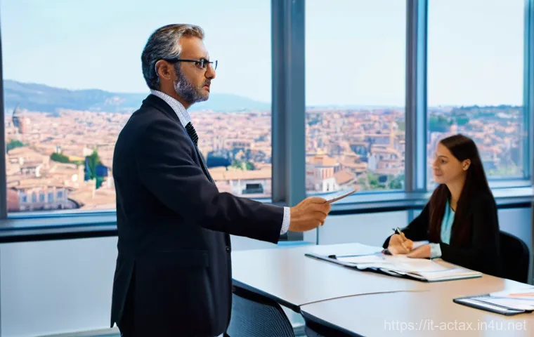 전산세무회계 학원 선택 기준 - **Prompt:** A dynamic, well-lit modern classroom in an Italian academic setting, featuring a diverse...