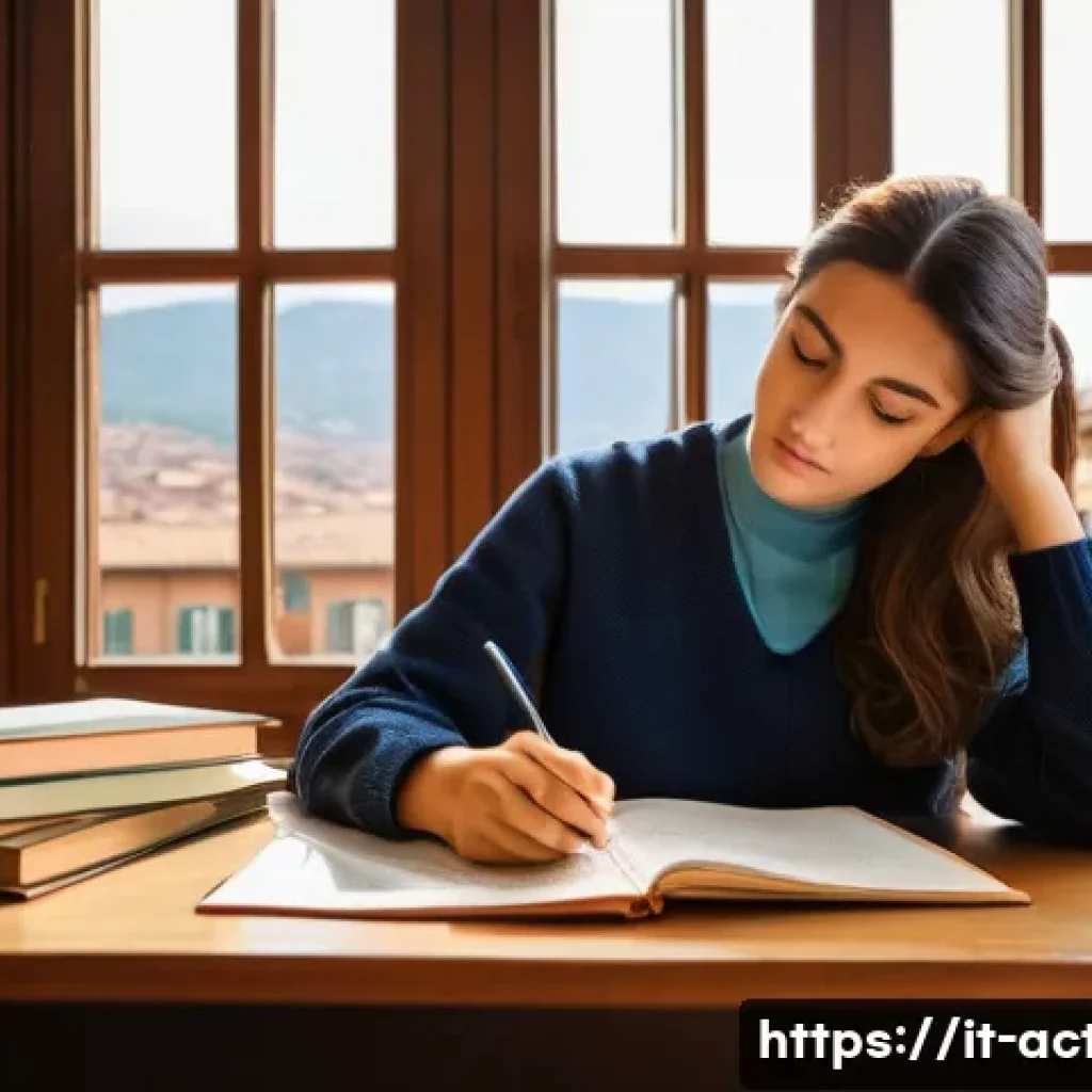 전산세무회계 강의와 스터디 선택 팁 - **Prompt:** A focused young Italian university student, male or female, in their early twenties, dee...