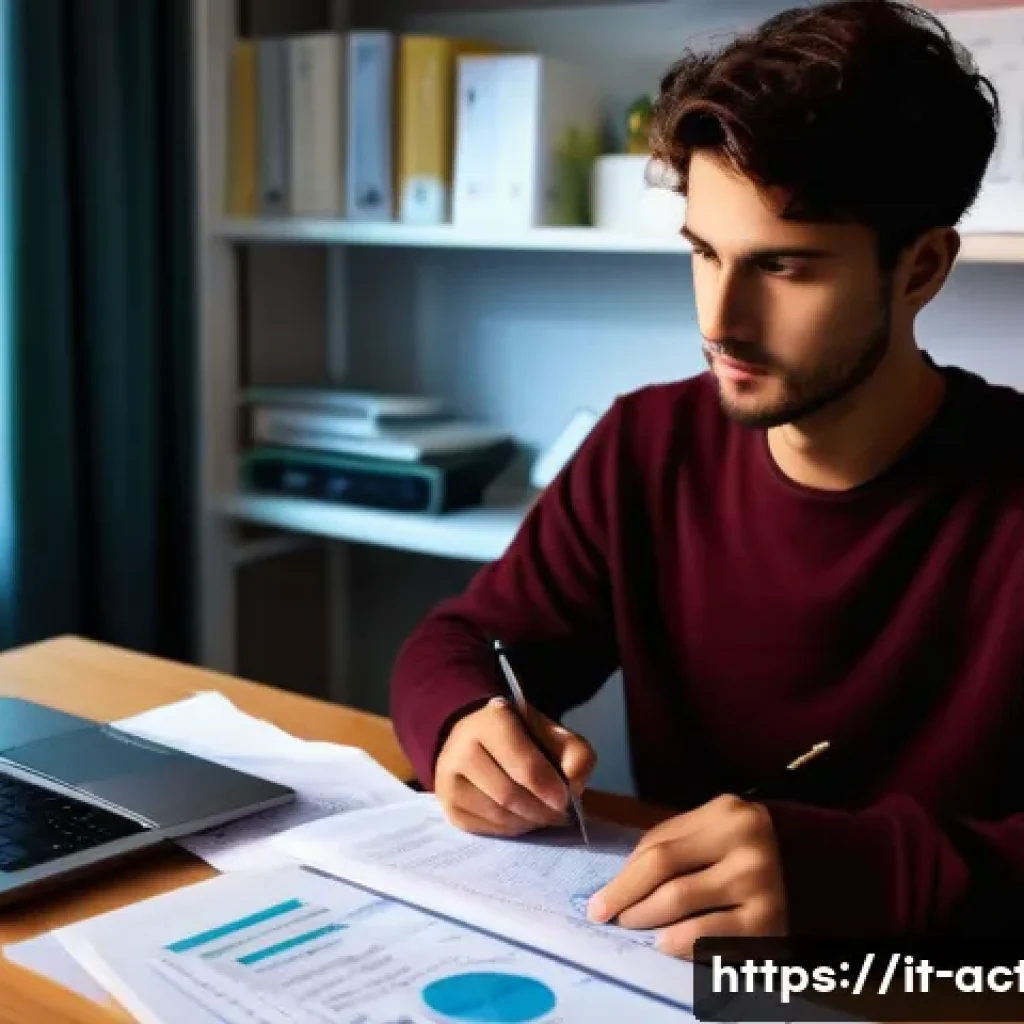 전산세무회계 시험 시뮬레이션 - **Prompt**: A determined young student, in their early twenties, deeply focused on an intensive prac...