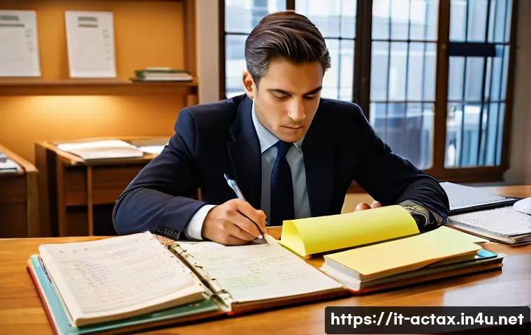 전산세무회계 실기시험 시간 관리 방법 - **Prompt 1: The Diligent Preparation**
    "A determined young adult, dressed in smart business casu...