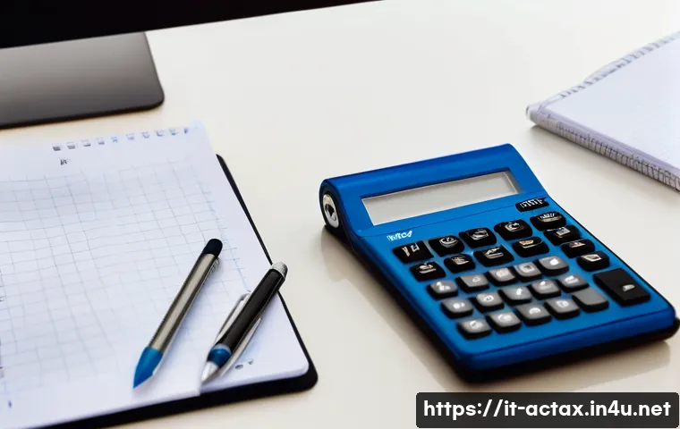 전산세무회계 필기시험 준비물 - A neatly organized study desk set up for an Italian accounting exam, featuring two high-quality blac...